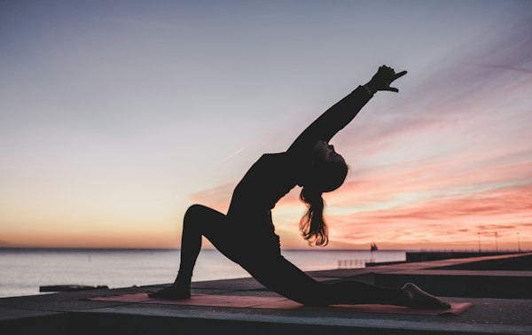 Morning routine yoga and water